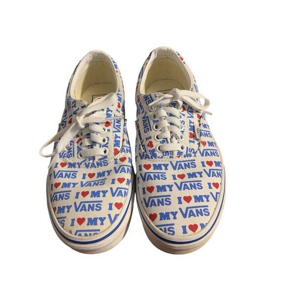 Vans Shoes - VANS Lace Up Skateboard I Heart My Vans Red White & Blue Unisex Size M-7/W-8.5